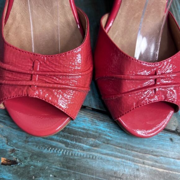 Size 9 Miz Mooz Pinky Peach Chunky Heel Sandals - Picture 4 of 10